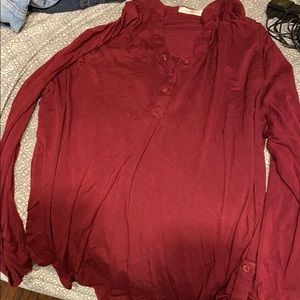 Long sleeve short Color red size L